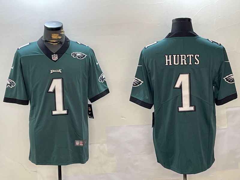 Men Philadelphia Eagles #1 Hurts Green Second generation 2024 Nike Limited NFL Jersey style 2->philadelphia eagles->NFL Jersey